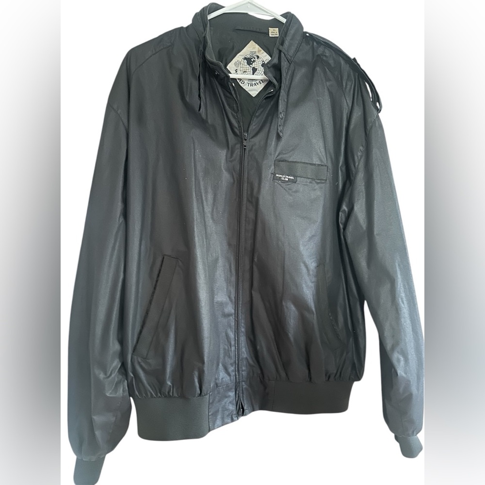 World travel club vintage black jacket